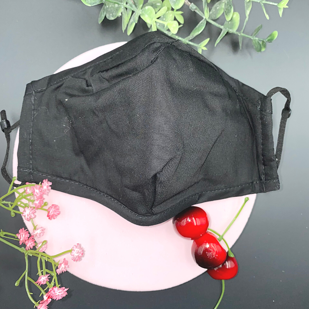 Black Cloth Reusable Washable Face Mask
