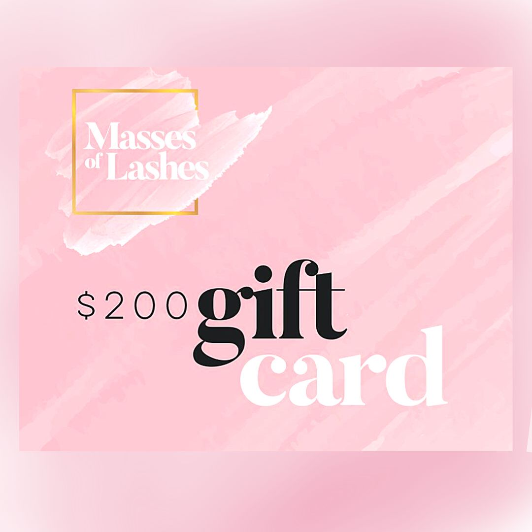Masses of Lashes Gift Card Gift Cards Masses Of Lashes $200.00 